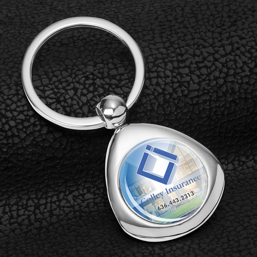 "Infini" Metal Keyholder with PhotoImage ® Full Color Domed Imprint*