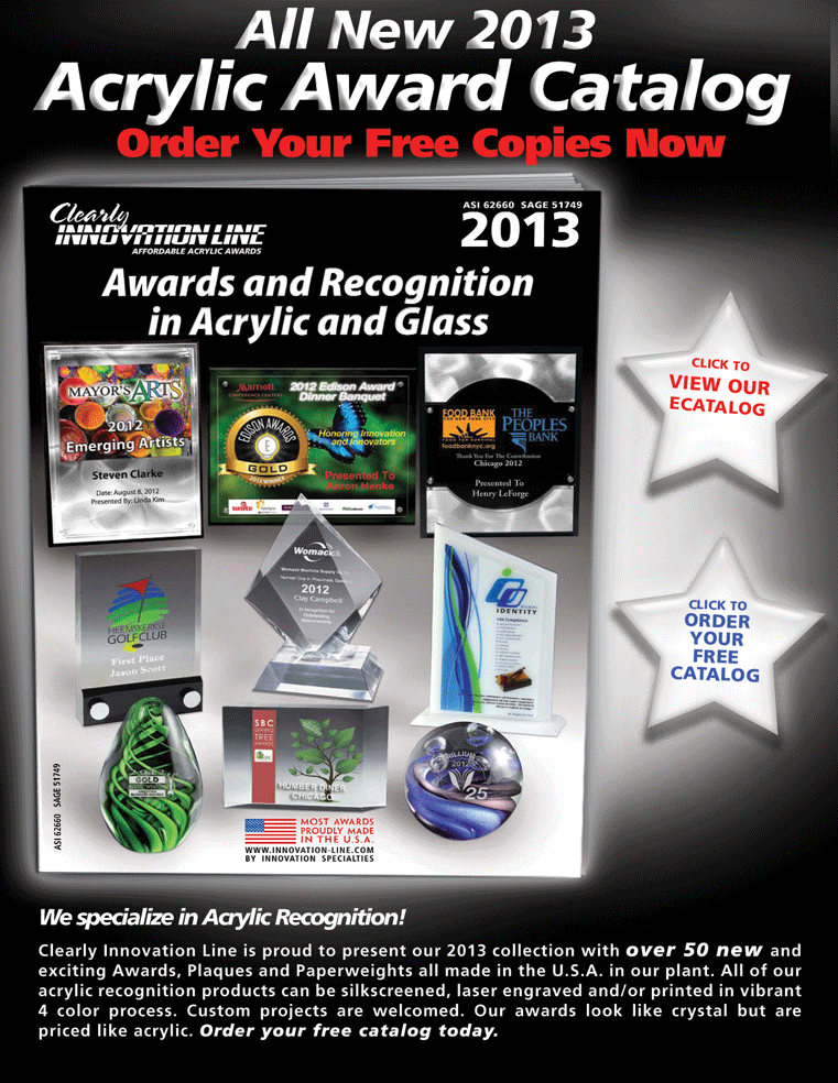2013 Acrylic Award Catalog 