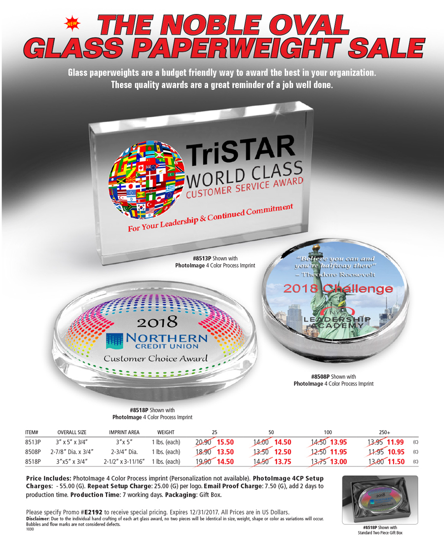 8518 8513 8508 Paperweight Awards