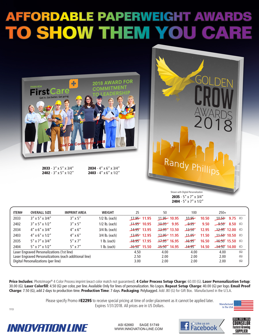 Acrylic Paperweights