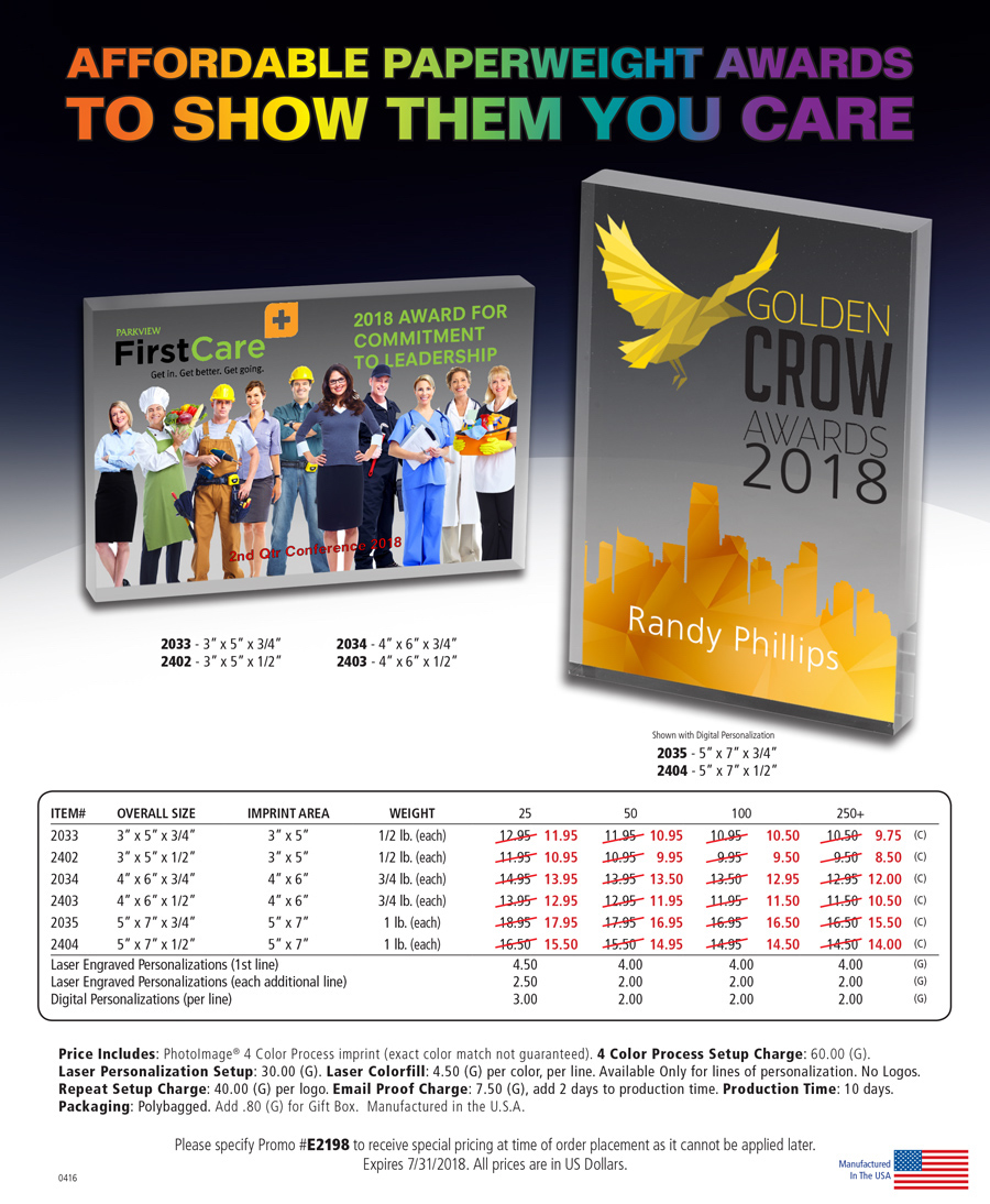 Acrylic Paperweights