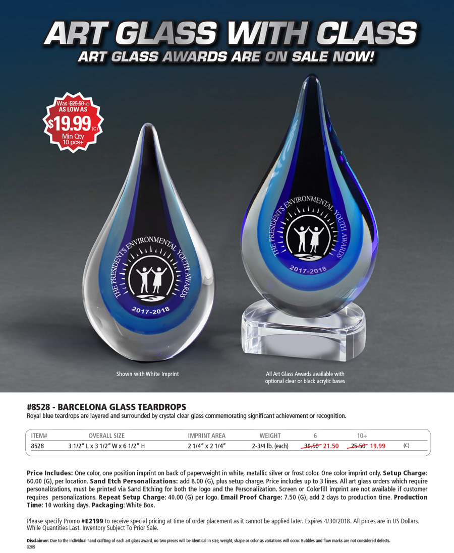 Barcelona Glass Teardrops