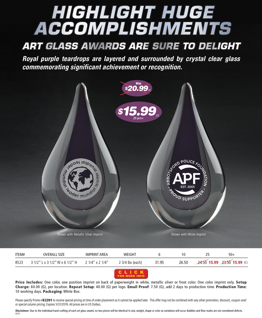 8523 Art Glass Awards