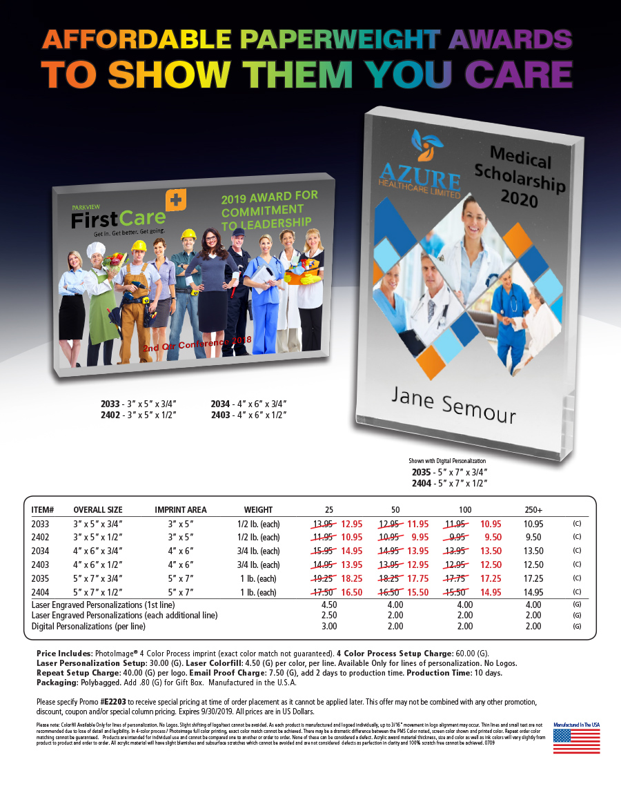 Acrylic Paperweights