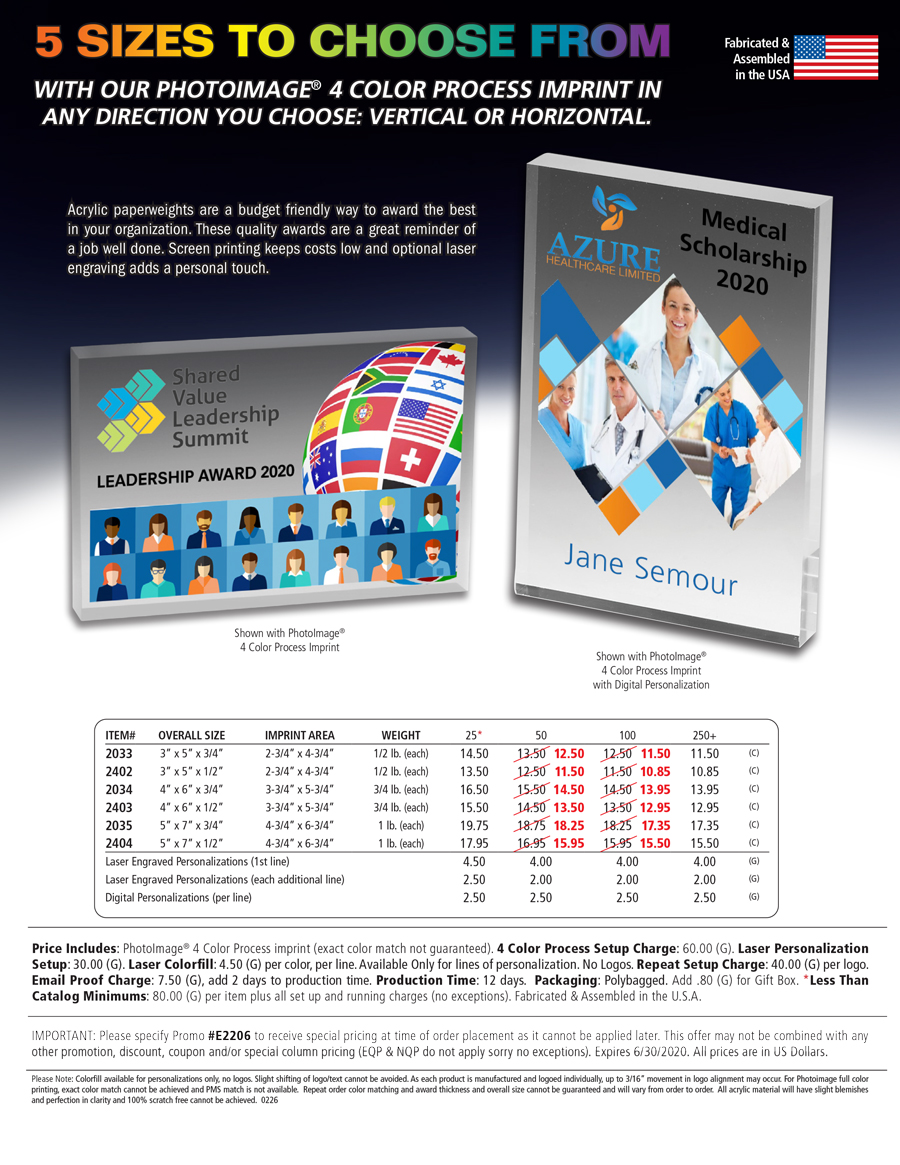 Acrylic Paperweights