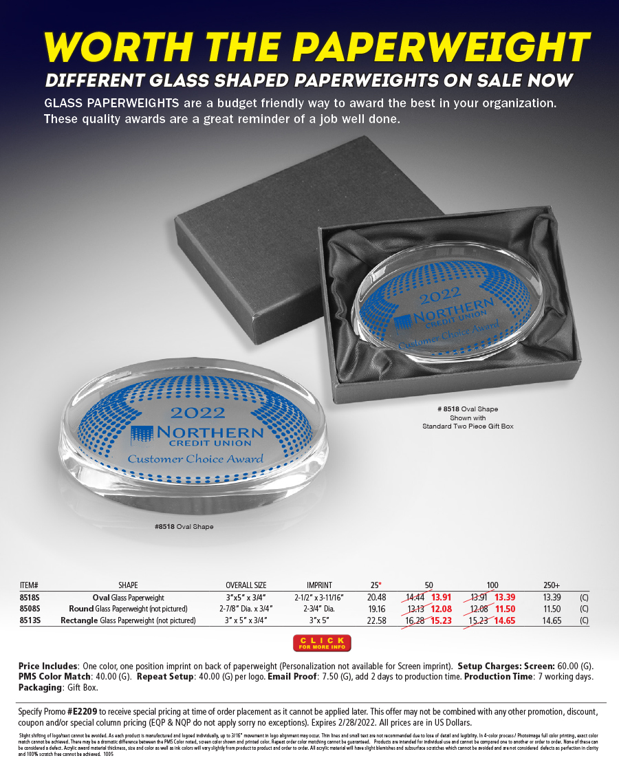 8518 8508 8513 Glass Paperweights