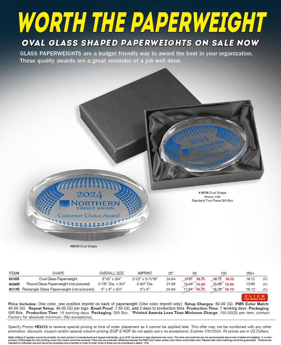 8518 8508 8513 Glass Paperweights
