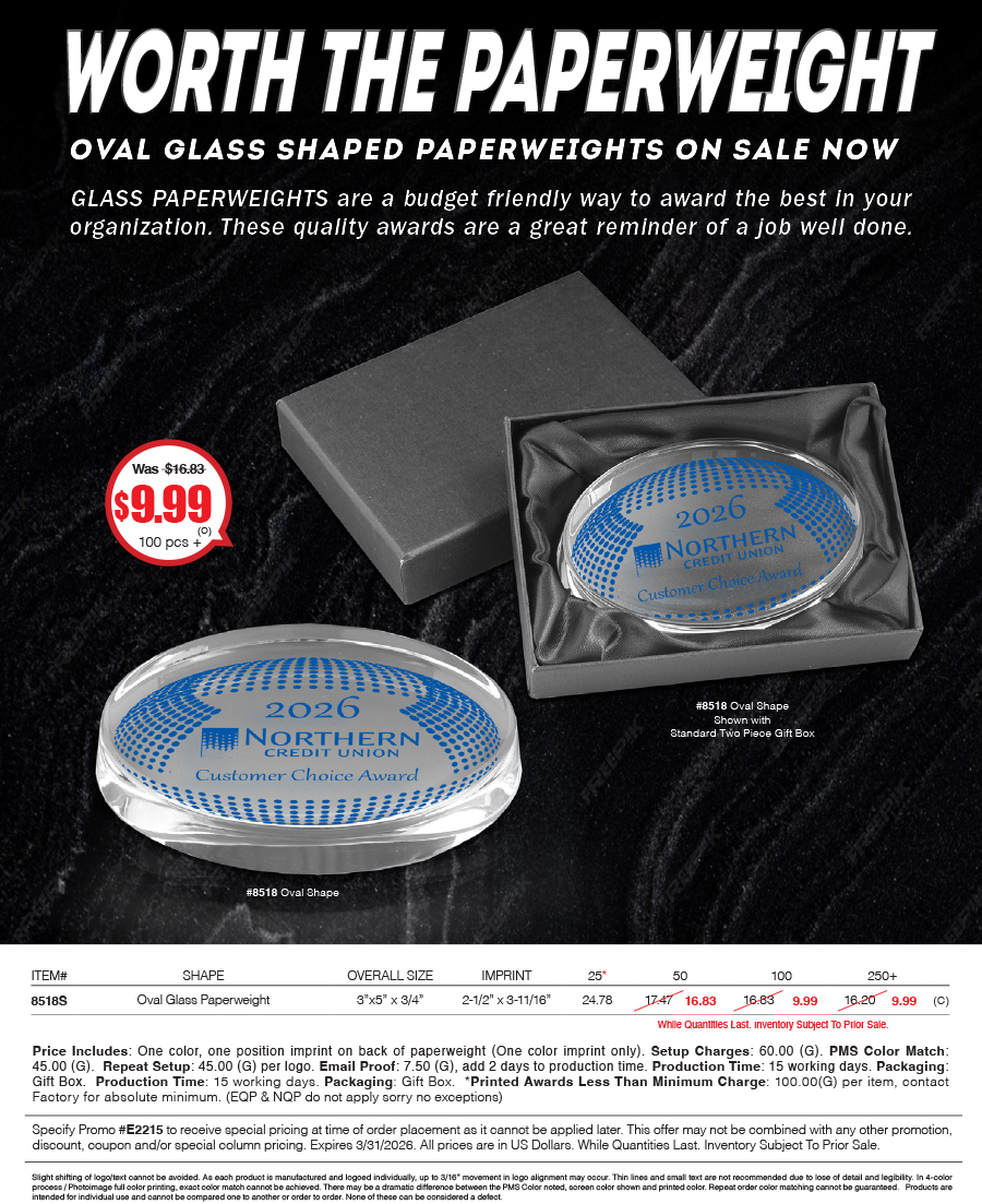 8518 Glass Paperweights