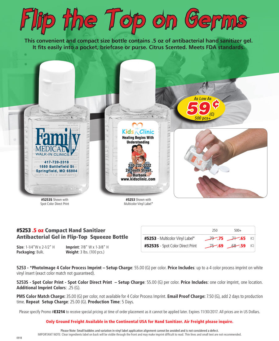 Hand Sanitizer Squeeze Bottle