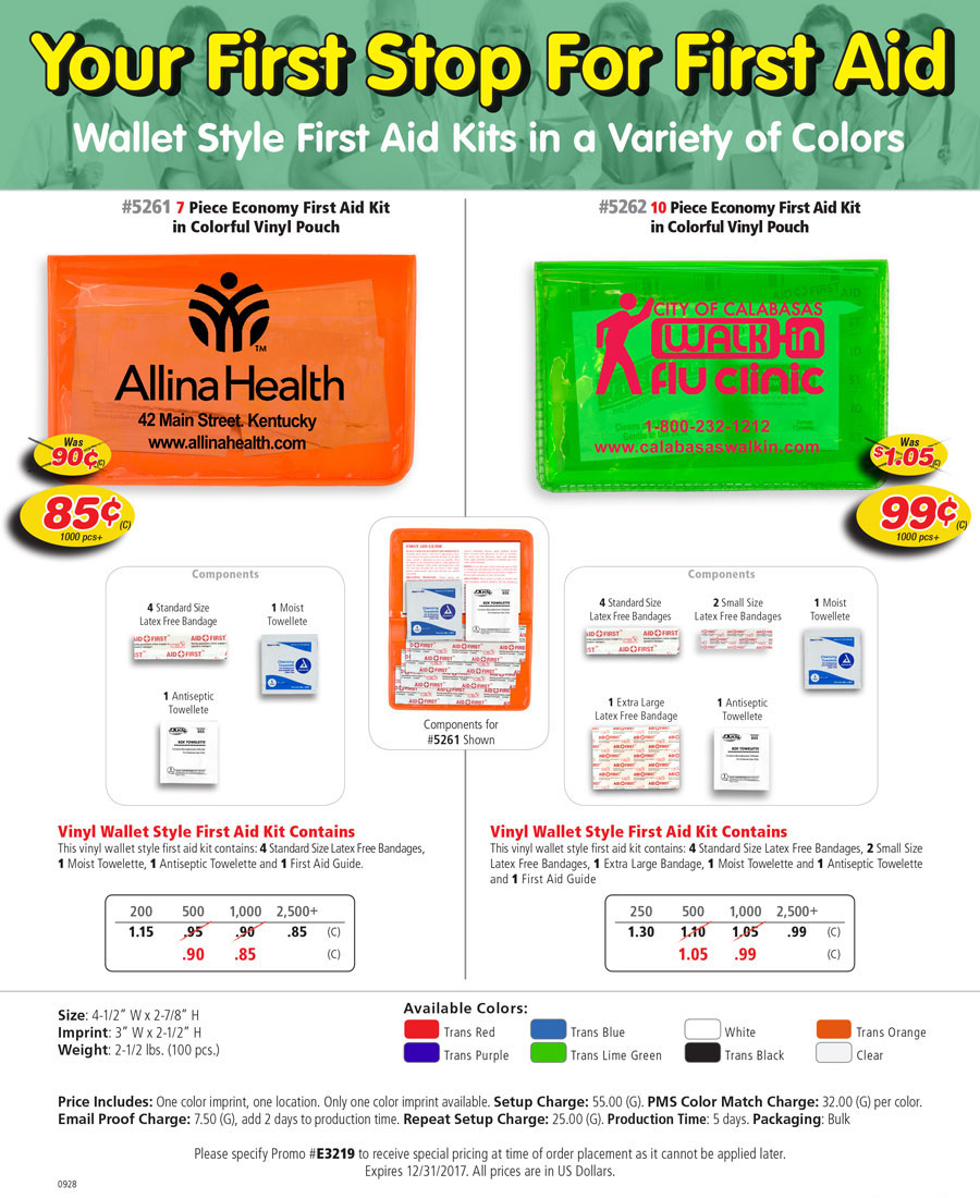First Aid Kit Sale! Best Value Wallet Style Kits