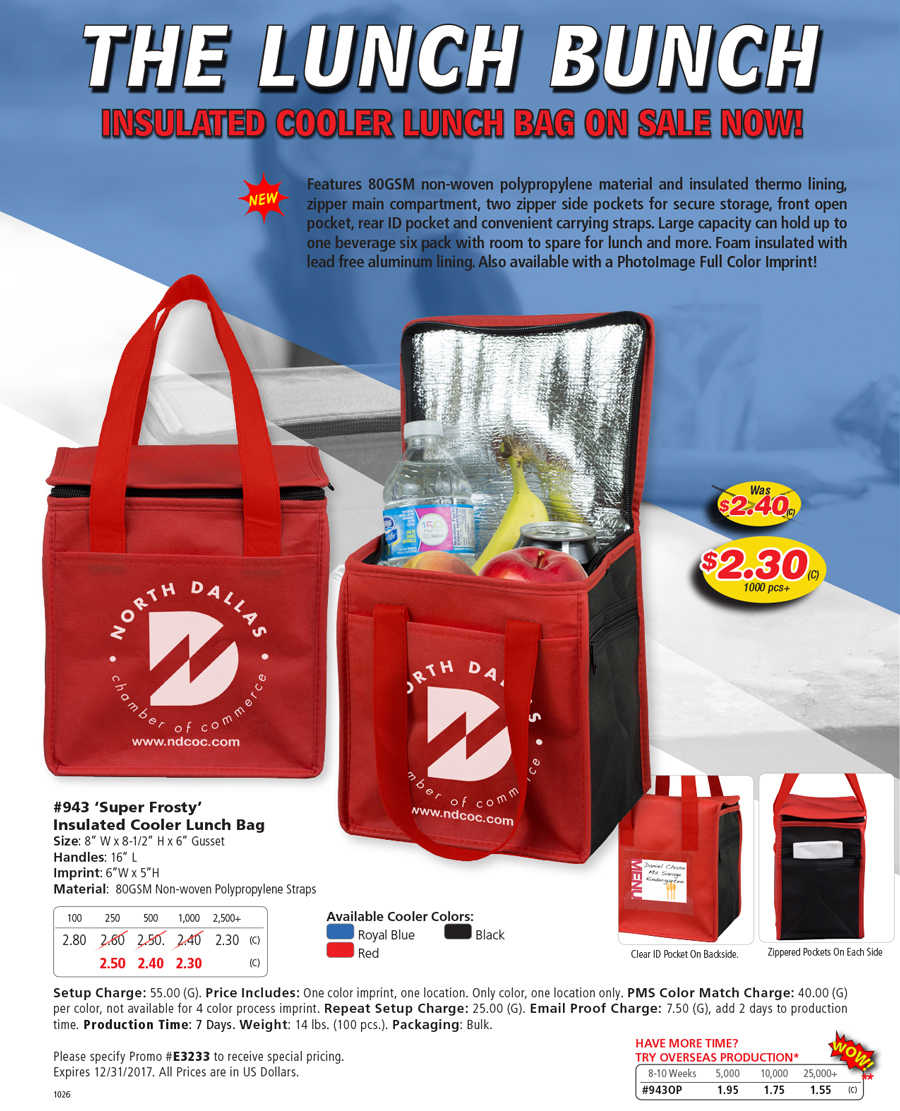 943 -Super Frosty- Insulated Cooler Lunch Bag