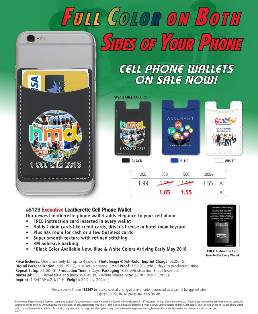 5120 - Executive - Leatherette Cell Phone Wallet