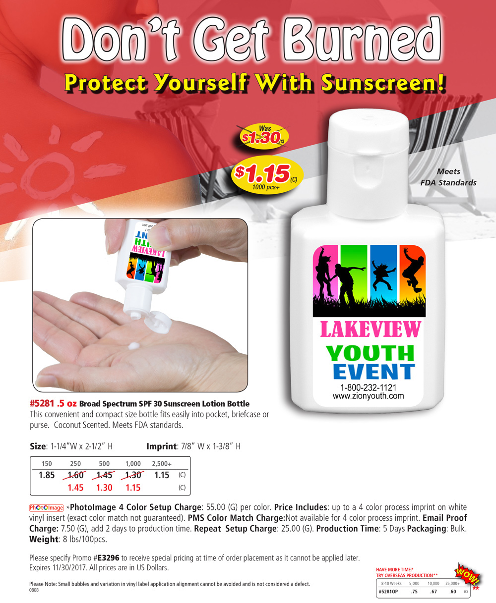5281 Sunscreen Squeeze Bottle