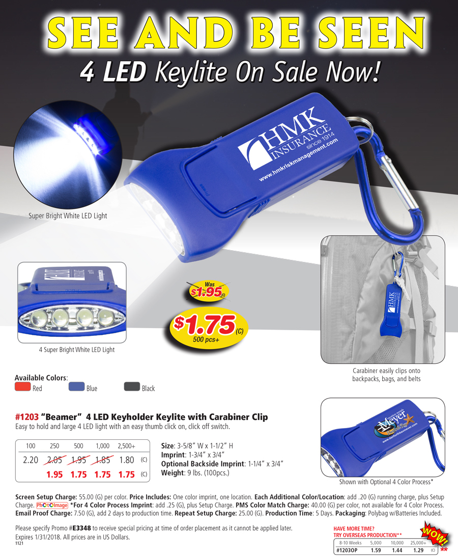 1203 Beamer - 4 LED Keyholder Keylite