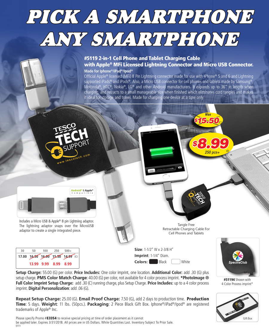 2-in-1 MFi Lightning and Micro USB