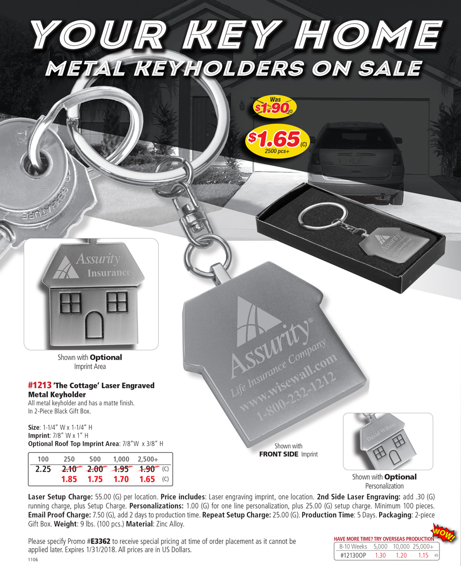 1213 Laser Engraved Metal Keyholder