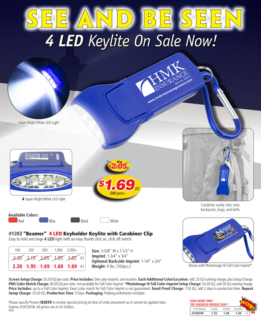 1203 Beamer - 4 LED Keyholder Keylite