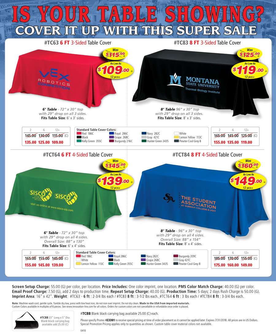 Table Cloth and Covers Super Sale