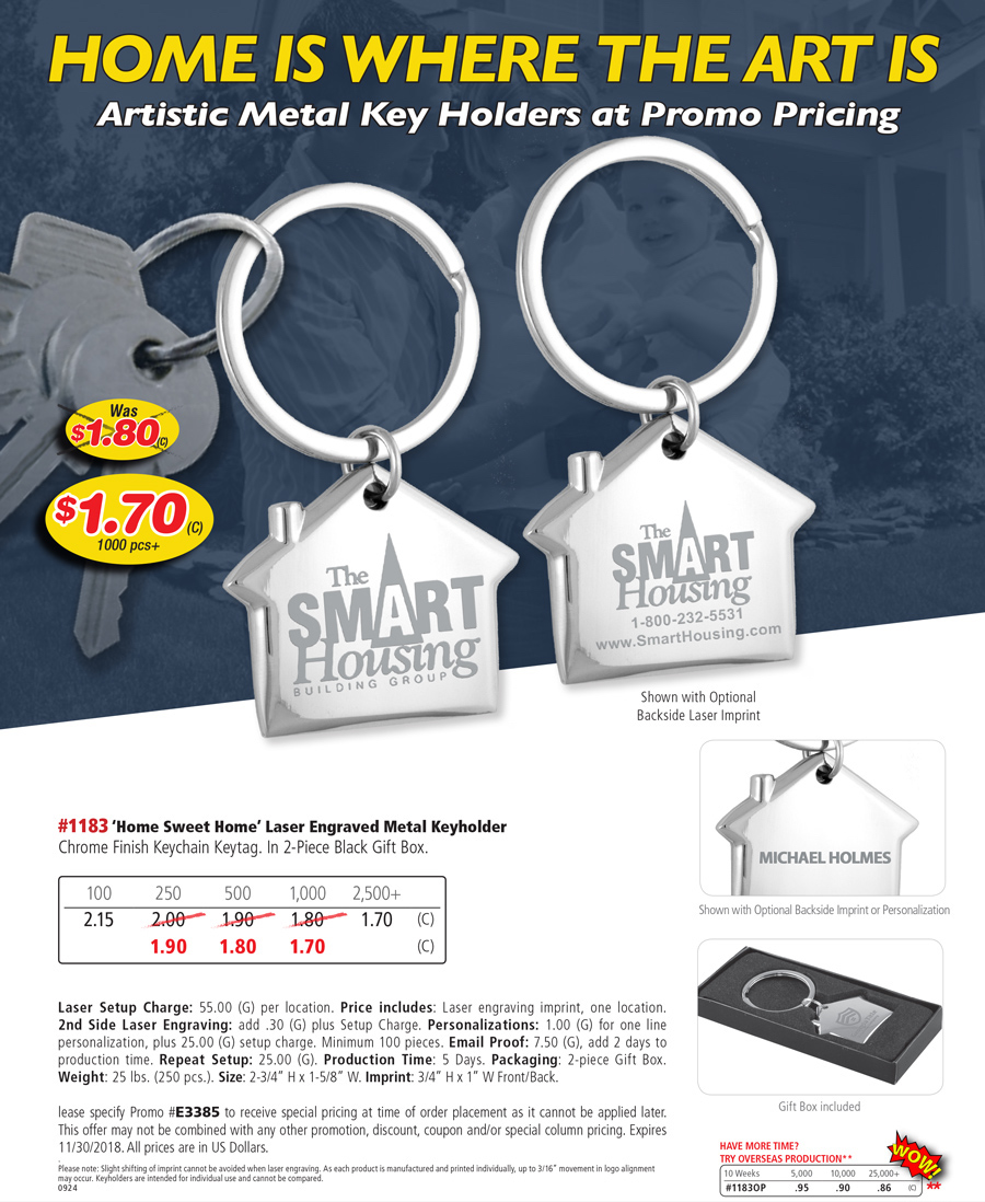 1183 Home Sweet Home Laser Engraved Metal Keyholder