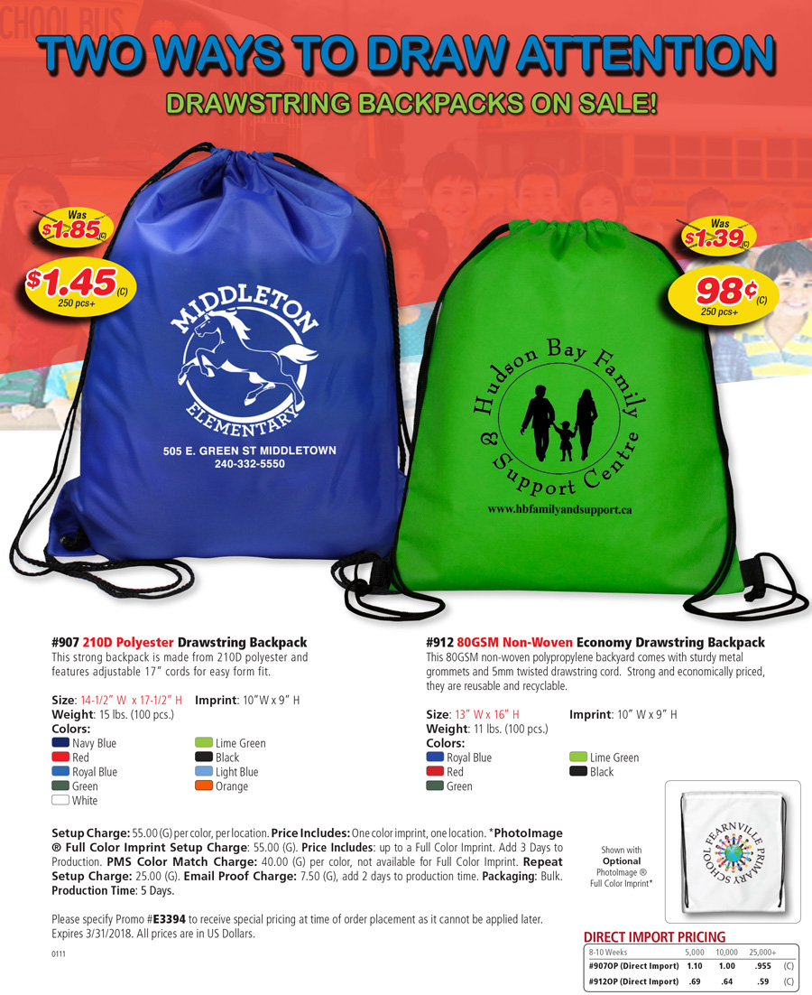 Drawstring Backpacks