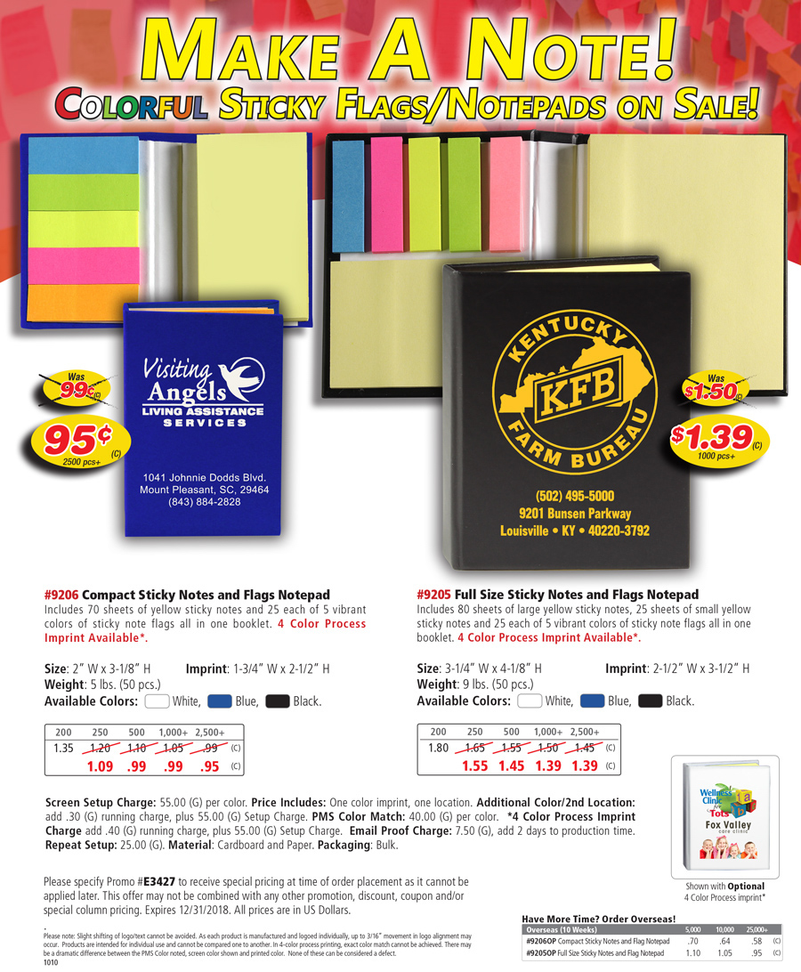 Jotter Pads with Sticky Notes