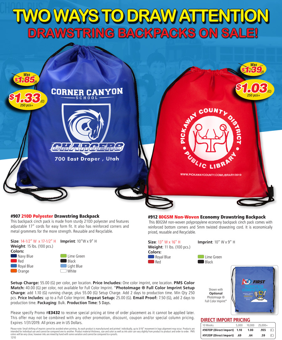 Drawstring Backpacks