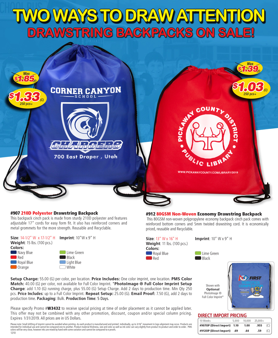 Drawstring Backpacks