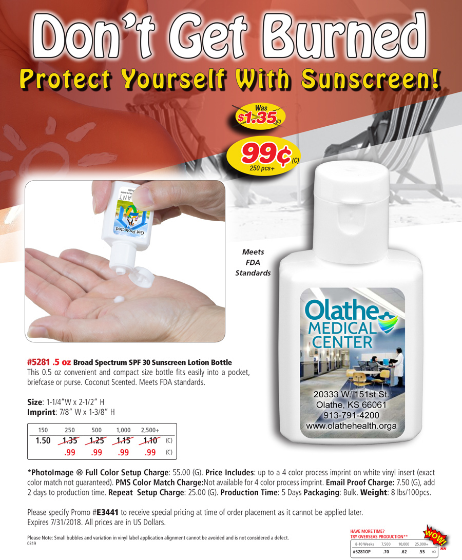 5281 Sunscreen Squeeze Bottle
