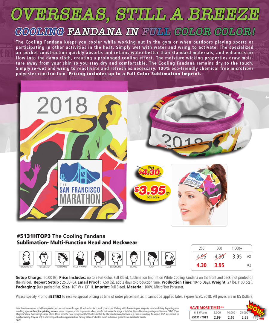 5131 The Cooling Fandana Multi-Function Head and Neckwear