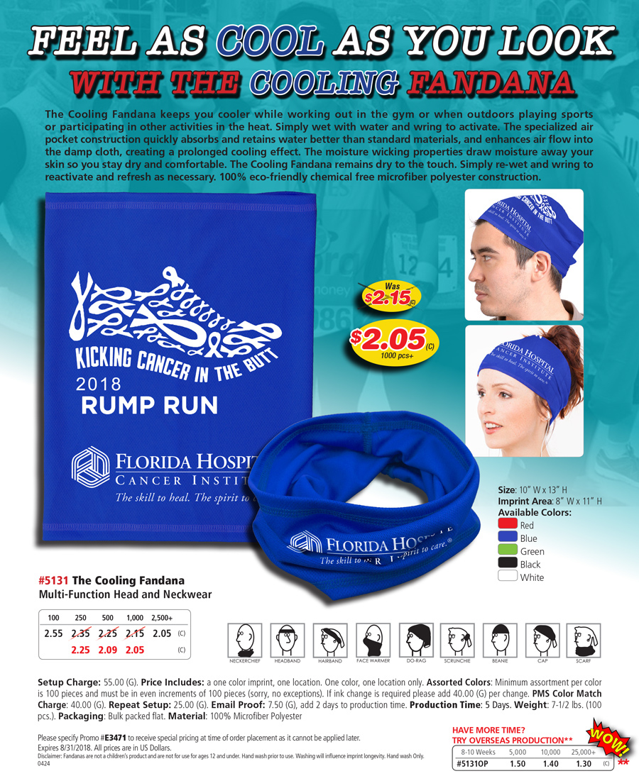 #5131 The Cooling Fandana Multi-Function Head and Neckwear