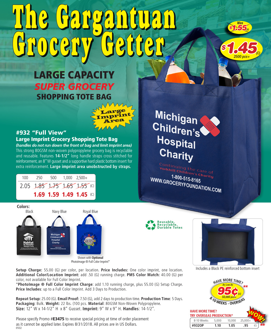 932 Super Grocery Shopping Tote Bag