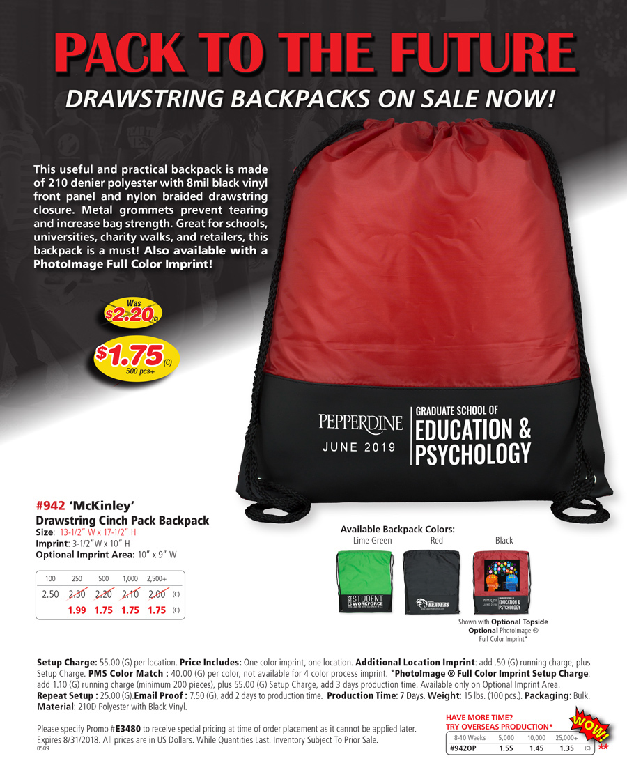 942 McKinley - Drawstring Cinch Pack Backpack