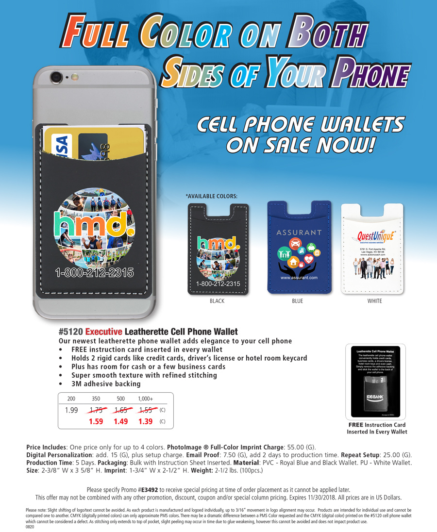 5120 - Executive - Leatherette Cell Phone Wallet