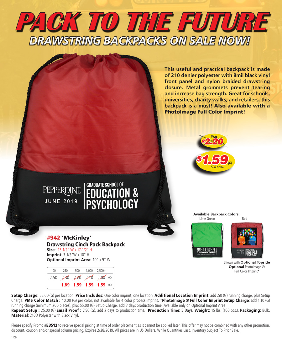 942 McKinley - Drawstring Cinch Pack Backpack