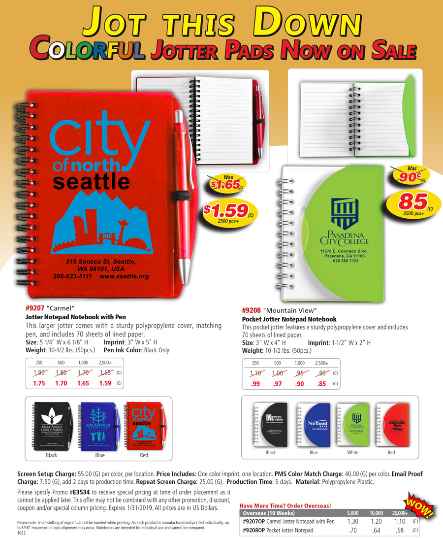 Jotter Pads Sale