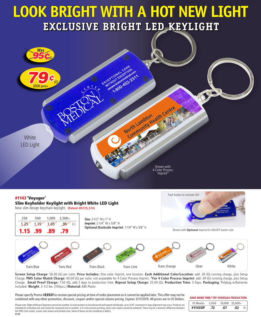 1143 Voyager - Slim Keyholder Keylight with Bright White LED Light