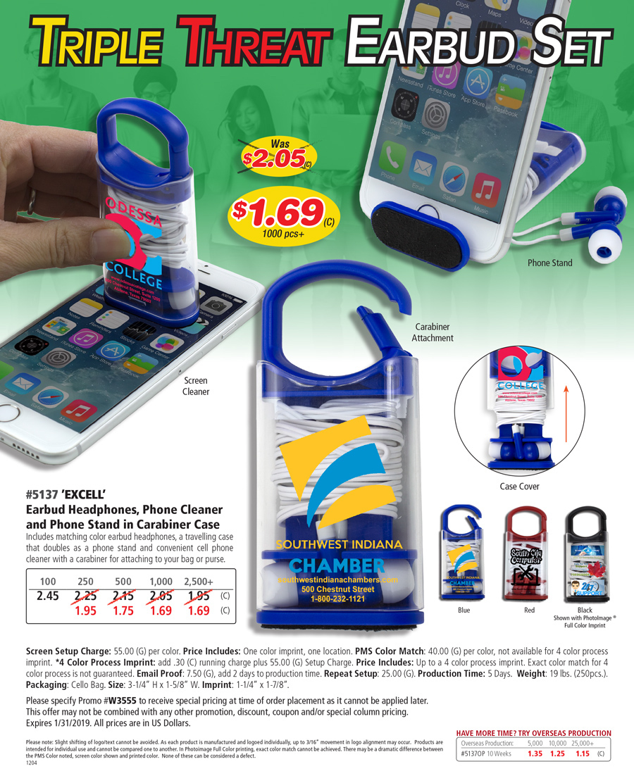 5137 Excel - Earbud and Phone Stand