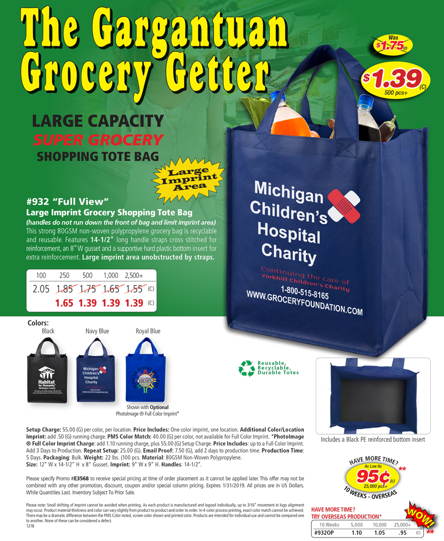 932 Super Grocery Shopping Tote Bag