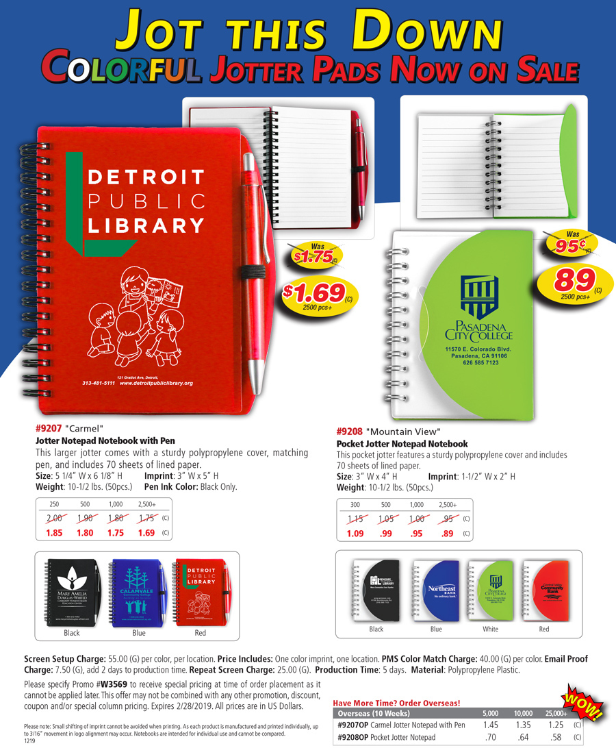 Jotter Pads Sale