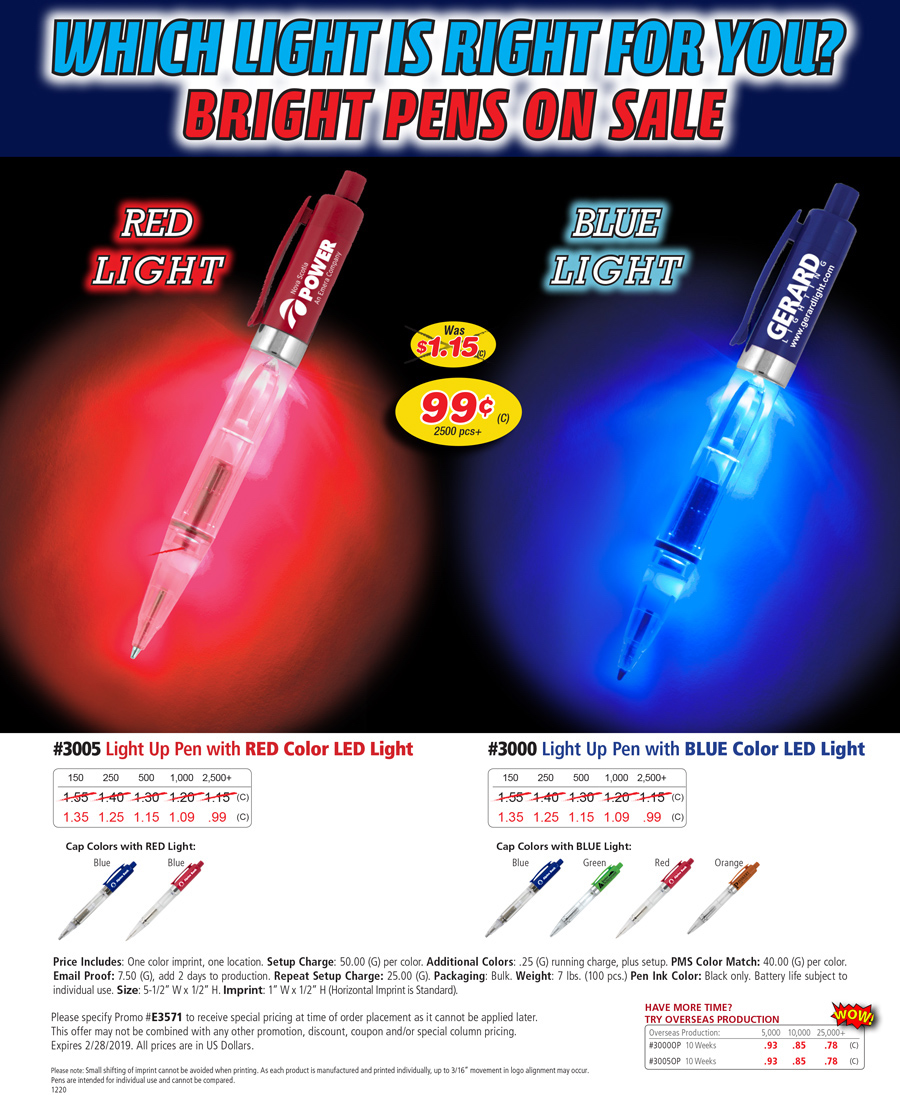 Light Up Pens On Sale