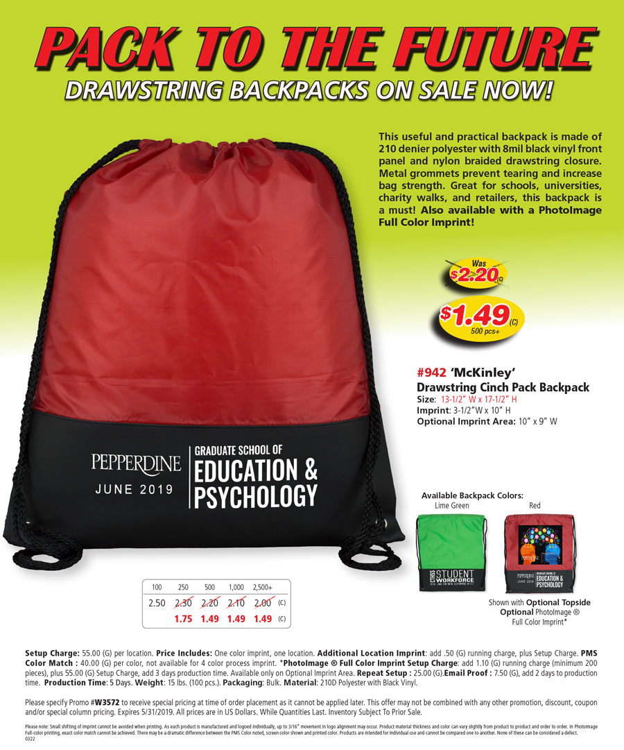 942 McKinley - Drawstring Cinch Pack Backpack