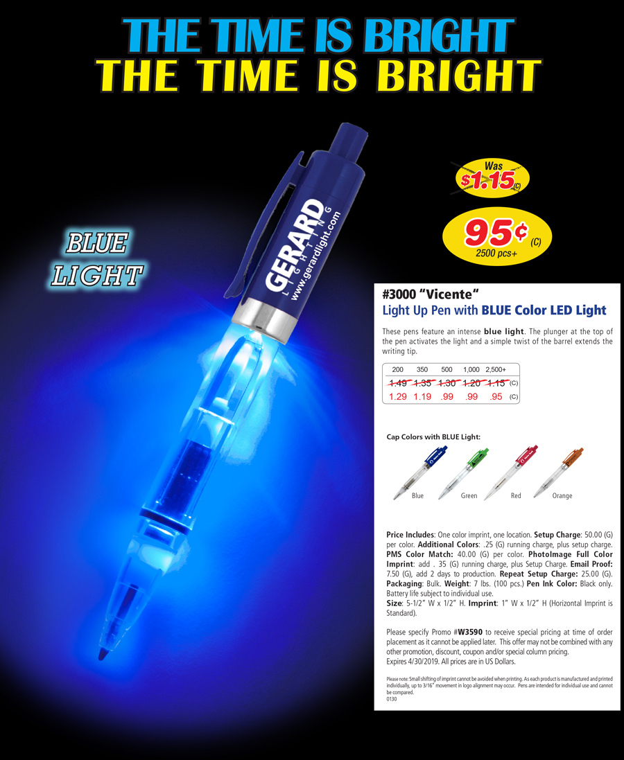 #3000 Light Up Pen On Sale