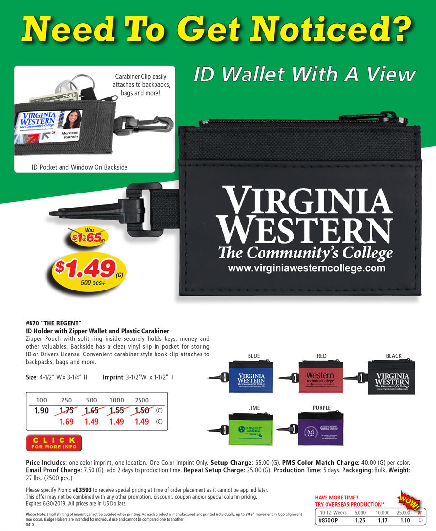 870 ID Holder and Wallet with Carabiner