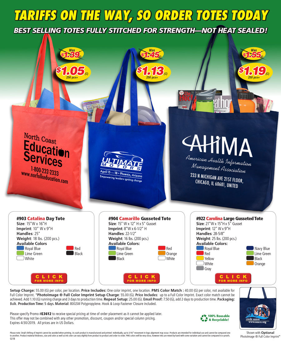 903 904 922 Popular Tote Collection Special