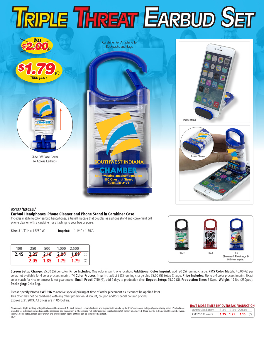 5137 Excel - Earbud and Phone Stand