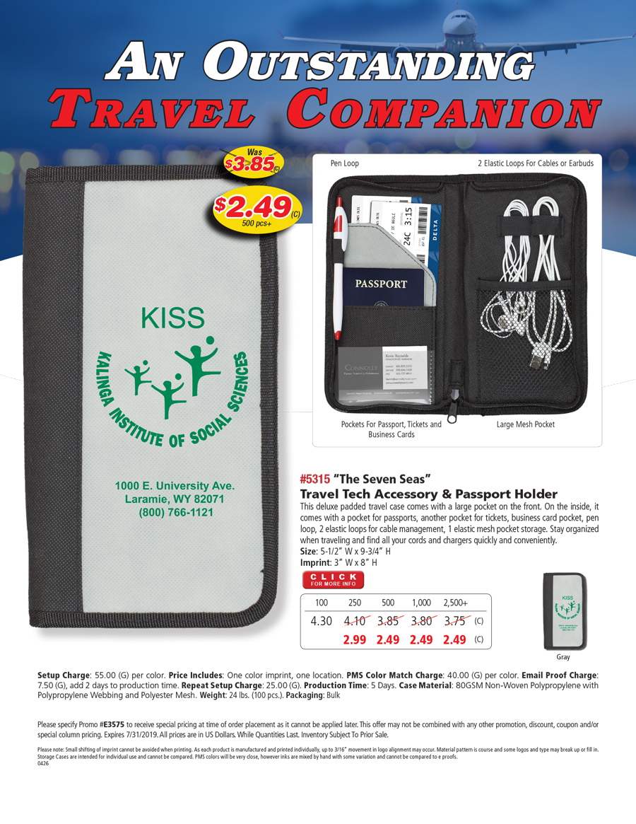 #5315 The Seven Seas - Travel Tech Accessory and Passport Holder