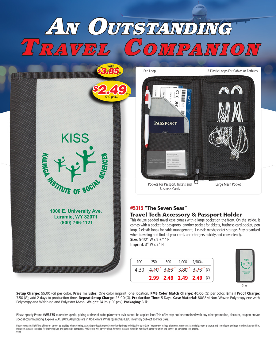 #5315 The Seven Seas - Travel Tech Accessory and Passport Holder