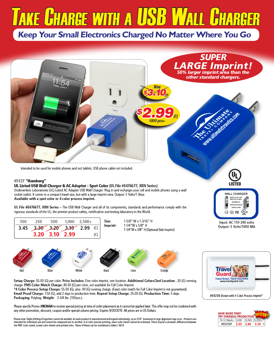 5127 Home & Travel USB Wall Charger