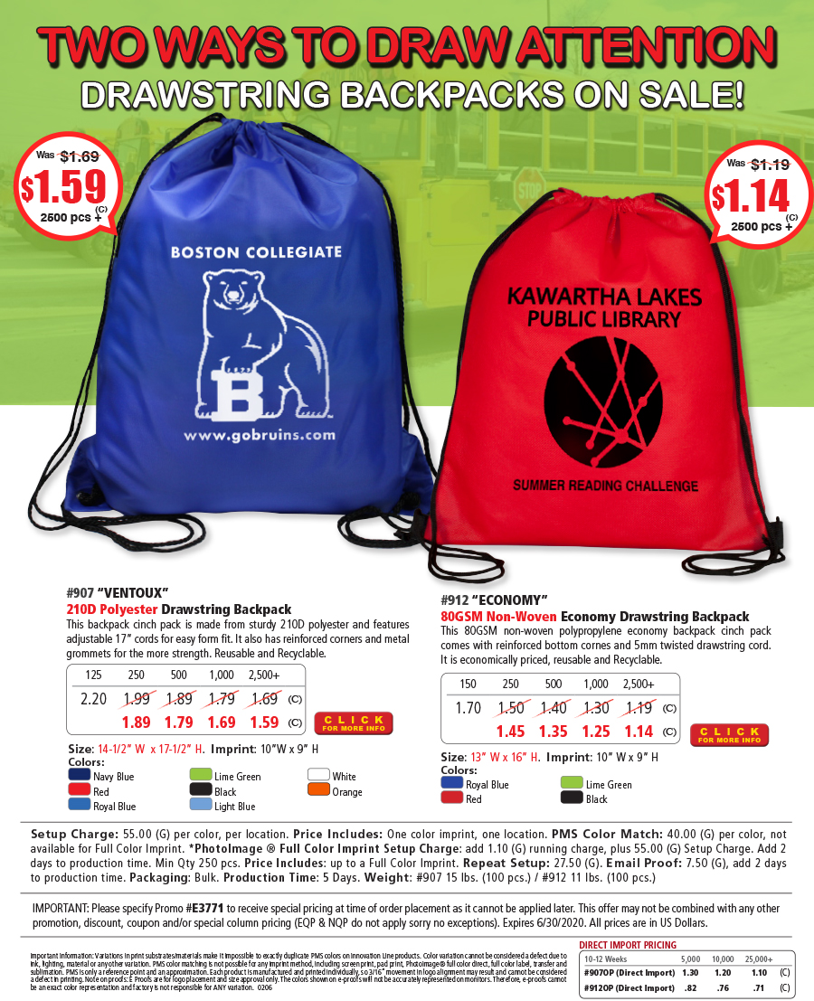 Drawstring Backpacks