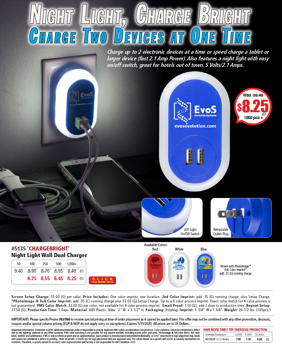 5135 Night Light Wall Charger